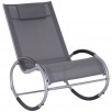 Outsunny Zero Gravity Rocking Chaise Lounge Sling Reclining Chair - Grey