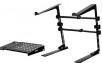 DR Pro DJ Laptop Stand and Shelf Bundle Black