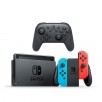Nintendo Switch Console with Neon Blue and Red Joy-Con