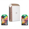 Fujifilm instax Share SP-2 Smartphone Printer + 2-pk Instax Mini Rainbow Film (Gold or Silver)