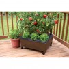 EMSCO GROUP 20-in W x 24-in L x 10-in H Earth Brown Resin Raised Garden Bed