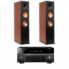 Klipsch 2x RP-280FA Floorstnding Speaker Cherry Vinyl W/Yamaha RX-V2085 Receiver
