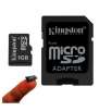 Free Kingston 1GB MicroSD High Speed Secure Digital Card with Full Size Adapter