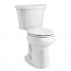 KOHLER Cavata White WaterSense Round Comfort Height 2-piece Toilet 12-in Rough-In Size