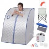 Yescom Portable Personal Therapeutic Steam Sauna with Large Chair