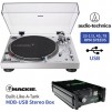 Audio-Technica LP120X-USB Direct-Drive Analog Turntable (Silver) + Mackie MDB-USB Stereo Box