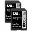 Lexar 128GB Professional 1000x UHS-II U3 SDXC Memory Card - 2 Pack