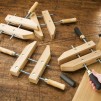 Wooden Handscrew Clamps: 4" for $5.99, 8" for $8.99