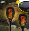 WMT Solar Flickering Flame Stake Light 2-Pack