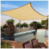 Yescom 12x12-Foot Square Sun Shade Sail in Sand/Red