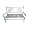 Garden Treasures Patio Bench: 24.8-in W x 50-in L White  $99, 23.5-in W x 50.4-in L Red Steel $64