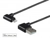 Monoprice 90-degree Apple MFi Certified Lightning to USB Charge & Sync Cable, 3ft Black: $3 for $10