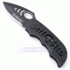 Frame Lock Stainless Steel Pocket Kinfe, Black Straight Blade
