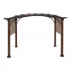 allen + roth 116.14-in W x 116.14-in L x 94.3-in H Tan/Black Material Freestanding Pergola Canopy Included