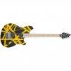 EVH Wolfgang Special Striped Electric Guitar (Black with Yellow Stripes)