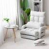 Costway Folding Lazy Sofa Lounger in White + $11.52 in Rakuten Super Points