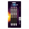uni-ball Signo Gel 207 Retractable Gel Pens, Medium Point, 0.7 mm, Clear Barrel, Black Ink (4-Pack)