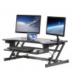 Adjustable Height Standing Desk Sit Stand Desktop Workstation Riser L80 Black