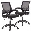 BlackErgonomic Mesh Computer Office Desk Midback Task Chair w/Metal Base H99 set of 2