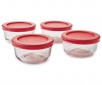 Anchor Hocking 1-Cup Glass Storage Set with Lids, 8-Piece