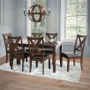 Abbyson Living Edgewater 7-Piece Dining Set w/ Leather Seats