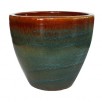 allen + roth 9-in W x 9.8-in H Blue/Gray Ceramic Planter