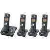DECT 6.0 Digital Cordless Phone System w/ 4 Handsets (KX-TG1034PK), Recertified