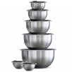 Tramontina 14-Piece Covered Stainless-Steel Mixing Bowl Set (Assorted Colors)