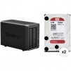 Synology DiskStation 8TB DS718+ 2-Bay NAS Enclosure Kit with WD NAS Drives (2 x 4TB)