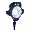 Night Stars Snowfall LED Laser Light White 1 lights Black