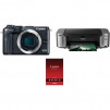 Canon EOS M6 Mirrorless Digital Camera Body with Inkjet Printer Kit $298.99, More