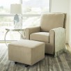 Leyla Gliding Chair with Ottoman (Beige) by Abbyson Living