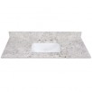 US Marble 37" Natural Granite Bathroom Vanity Top (Salinas White)