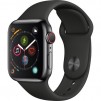 Apple Watch Series 4 (GPS + Cellular, 40mm, Space Black Stainless Steel, Black Sport Band)