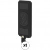 Scosche MagicMount PowerBank Micro-USB 4000mAh Battery Pack Kit (3-Pack, Black)