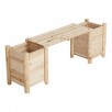 Stonegate Designs Outdoor Wooden Bench with Side Planters Model# CSN-CPB-07