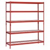 Muscle Rack 5-Shelf Steel Shelving Unit, 60" Width x 72" Height x 18" Length (Red)
