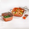 Copper Chef 4-Piece Deep Casserole Pan Set (8", 12")