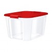 18-Gallon Bella Storage Solution Clear Tote with Latching Lid for $5, More