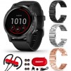 Garmin Vivoactive 4 GPS Smartwatch w/ Fitness & Music Apps BK/SS + 3 Bands + Headphones