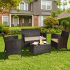 Costway 4-Piece Rattan Patio Set