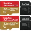 Rewards Sandisk 2-Pack 32GB Extreme Plus MicroSDHC Memory Card (Economy Packaging)