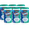 Clorox Commercial Solutions Disinfecting Wipes, Fresh Scent, 75 Wipes, 6 Canisters/Case