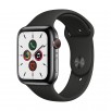 Apple Watch Series 5 44MM GPS + Cell Stainless Black with Black Band