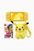 Nintendo Switch Lite Console, Pokemon Shield And Pikachu Pouch Bundle