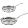 Cuisinart MCP22-1012PKN MultiClad Pro Triple Ply Stainless Cookware Skillets (10" & 12")