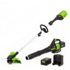 Greenworks Pro GW 60-V String Trimmer/Blower Combo Kit with (1) 2 Ah Battery + Charger