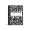 TRU RED Composition Notebook, 7.5" x 9.75", Wide Ruled, 100 Sheets, Black/White (TR55076)