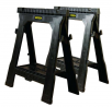 Stanley 32 in. H x 26-7/8 in. W x 2-1/8 in. D Folding Sawhorse 1000 lb. Black 1 pair