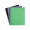 Staples 1 Subject Notebook, 8.5" x 11", College Ruled, 100 Sheets, Assorted, 3/Pack (11671M)